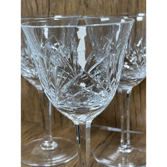 3 Gorham Crystal Cherrywood Water Glasses Goblets Wine Glasses - Picture 4 of 4